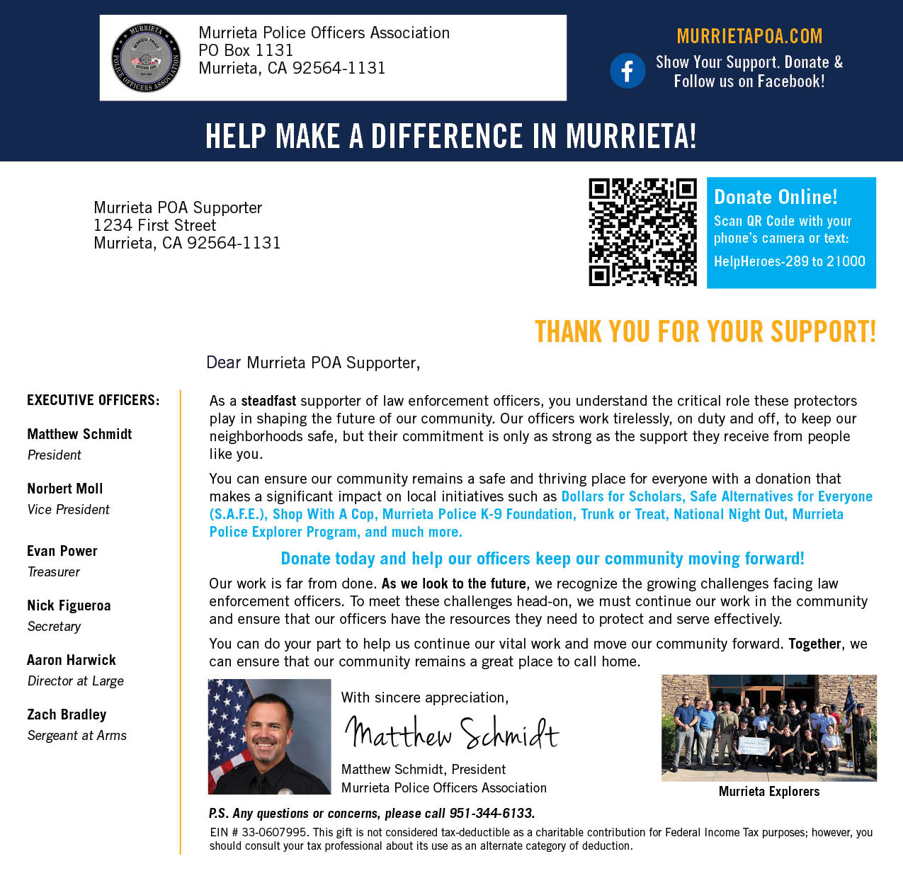 Donation Letter